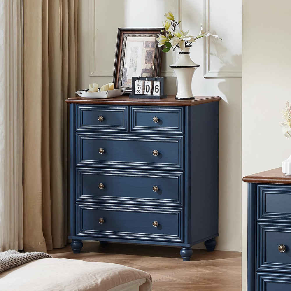 RWYHG Farmhouse 5 Drawer Dresser for Bedroom, 35.5" Small Dressers