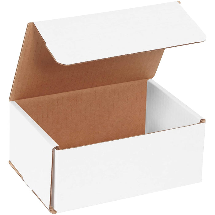 Box USA Small Shipping Boxes 7" x 5" x 3", 50-Pack, Bulk - White Box Mailer for Packaging, or Small Business Mailing 7x5x3