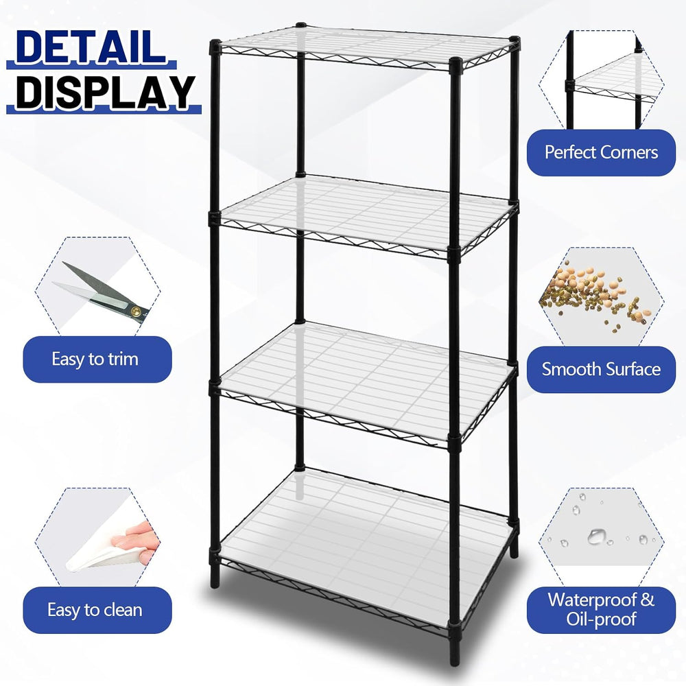 Sliner 8 Pack 18 x 36 Inch Plastic Shelf Liners for Wire Shelving