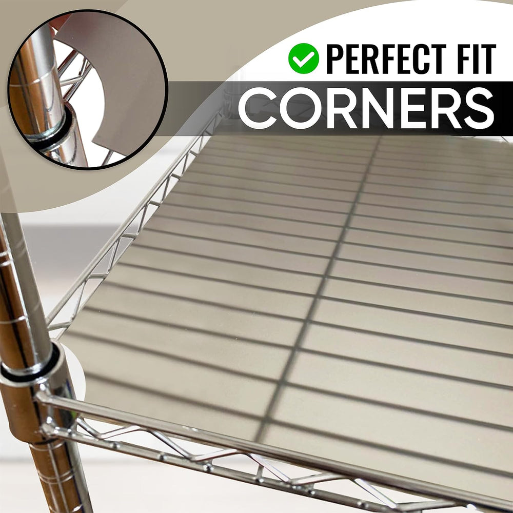 DUALSO Wire Shelf Mat - Thick Wire Shelf Cover - Waterproof Plastic Shelf Lin...