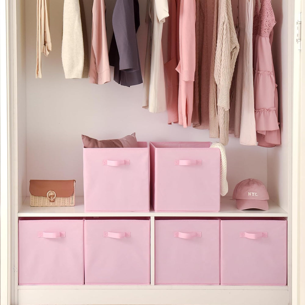 GRANNY SAYS 13x13 Cube Storage, Pink Storage Cube Organizer Bins, 6-Pack