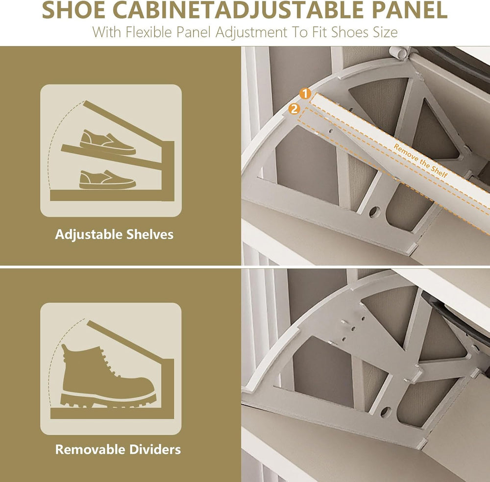 Shoe Cabinet for Entryway with 3 Flip Drawers & 2 Top Drawers