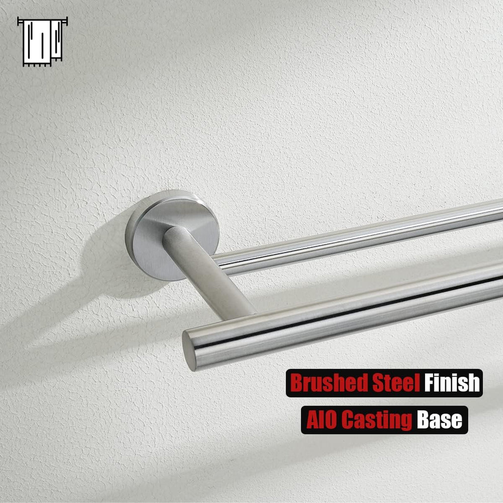 JQK Double Bath Towel Bar, 30 Inch 304 Stainless Steel Thicken 0.8mm Towel Ra...