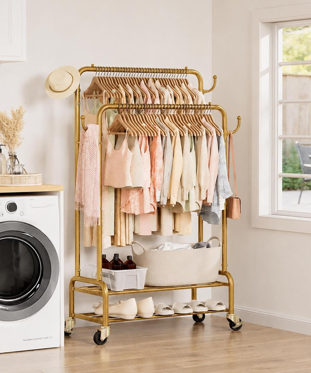 Homde Sturdy Garment Rack for Bedroom: 265 lbs Heavy Duty Clothes Organizer