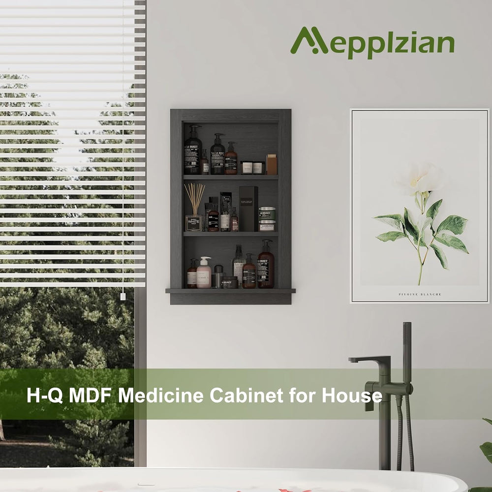 Recessed Medicine Cabinet for Bathroom,3-Tier Bathroom Wall Niche