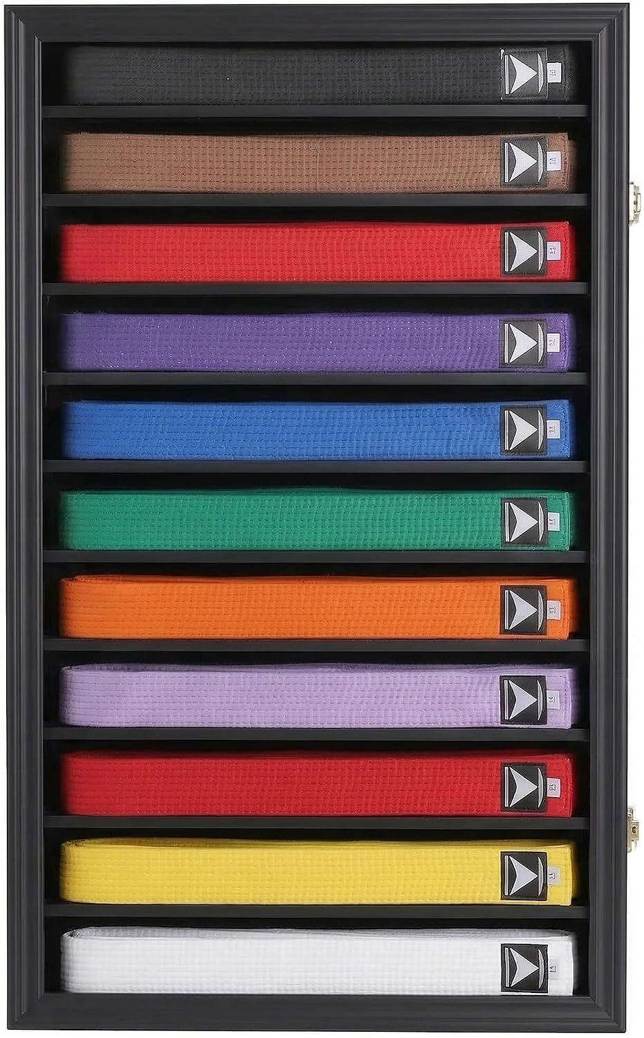 DisplayGifts Martial Art Karate Taekwondo Belt Acrylic Door Display Case Rack...