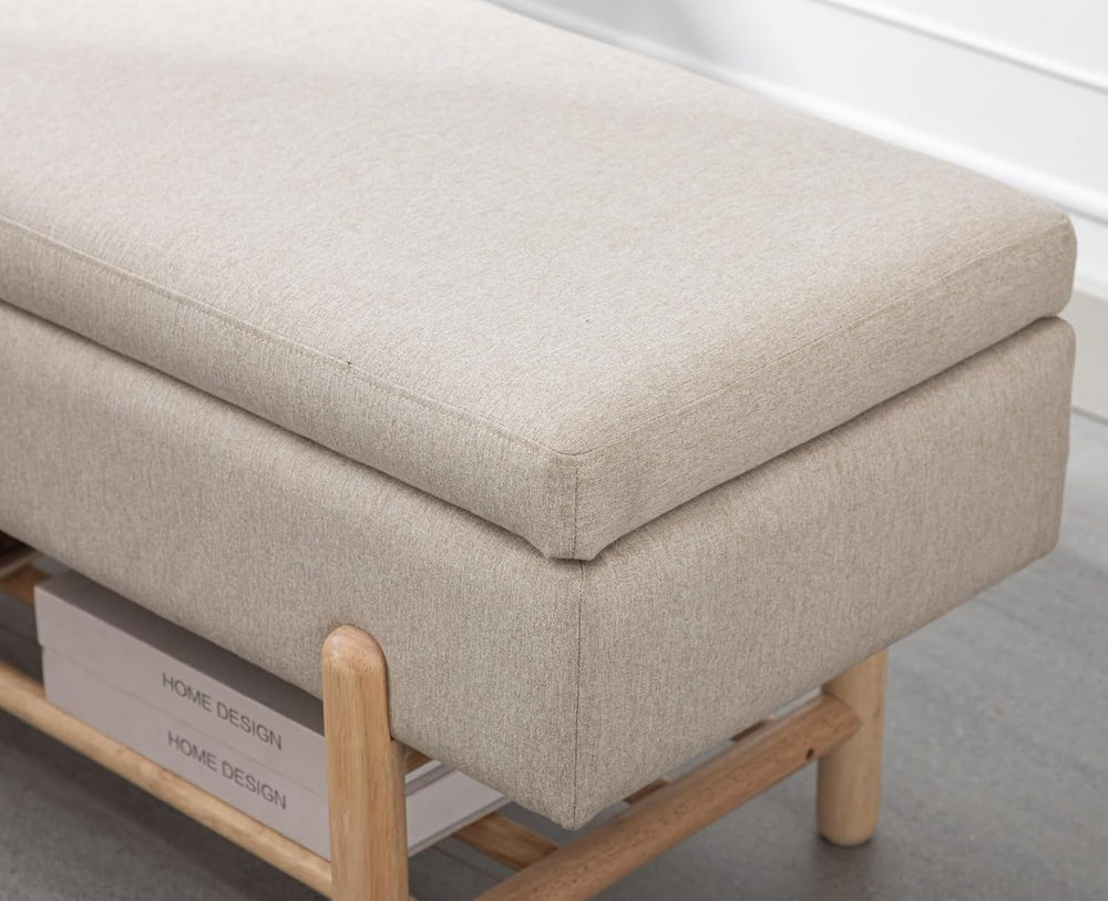 EALSON Modern Storage Bench for Bedroom End of Bed Upholstered Ottoman Bench ...