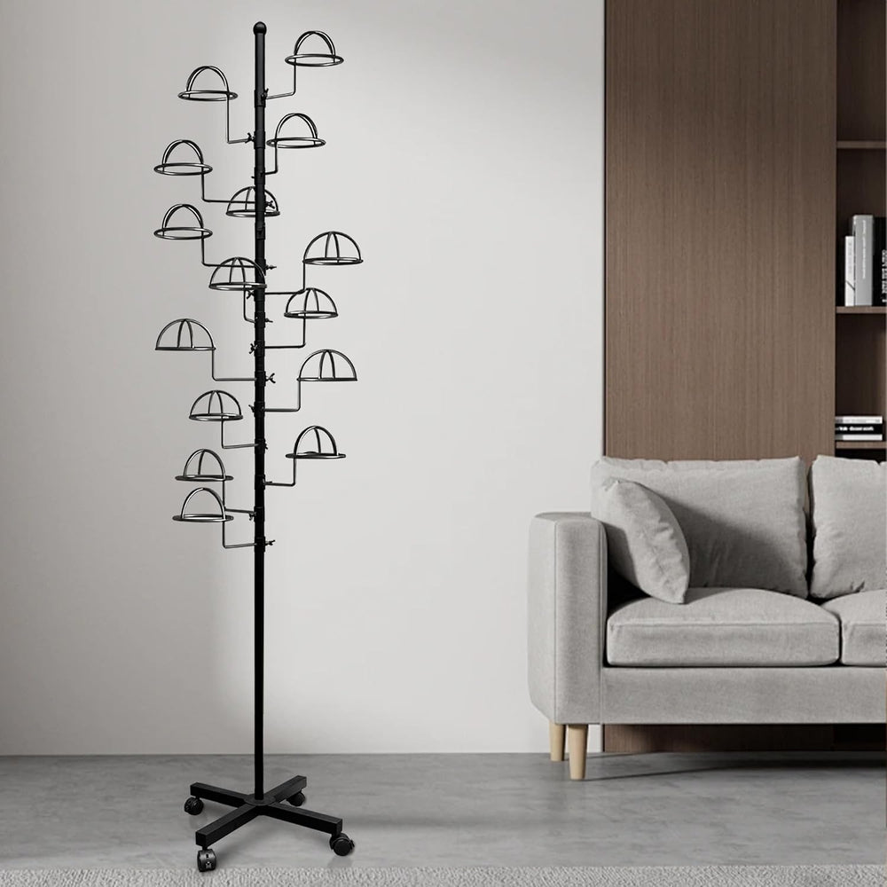 Montex Freestanding Hat Rack Stand, Wig Display Stand, Metal Hat Organizer Ra...