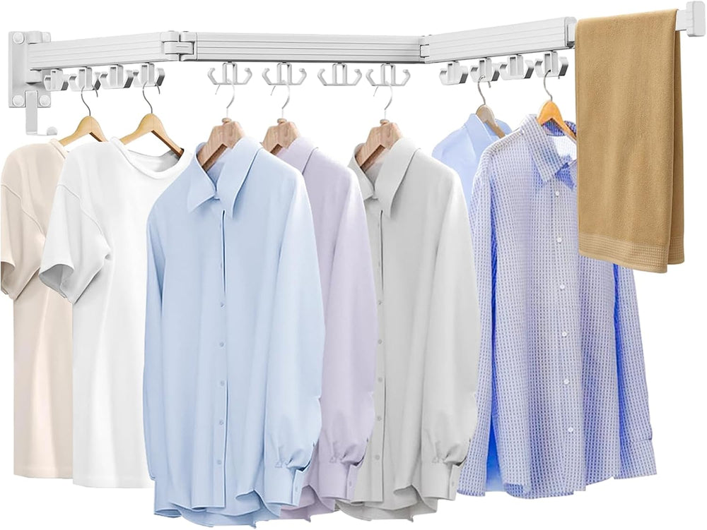 Kelisiting Wall Mounted Clothes Drying Rack, Laundry Drying Rack Wall Mount, ...