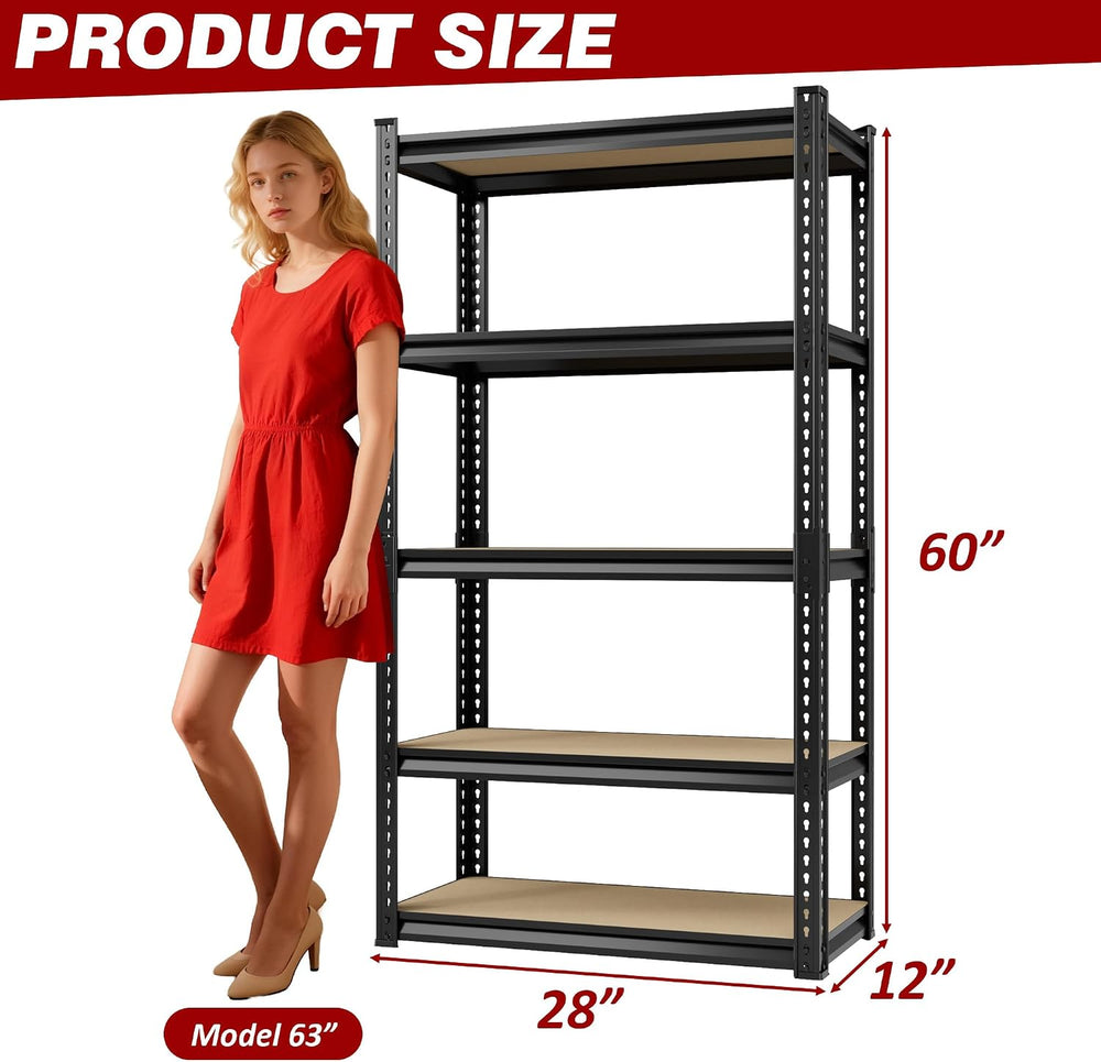 2025LBS Heavy Duty Garage Shelving 5-Tier Garage Storage Shelves