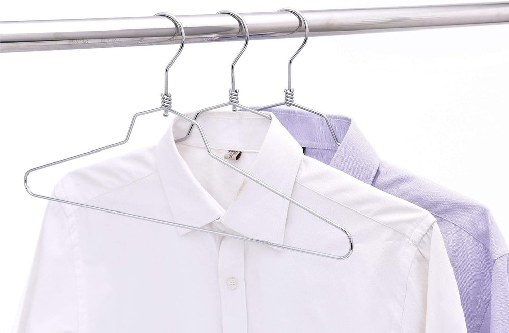 16" Quality Metal Hangers, 30-Pack, Swivel Hook, Stainless Steel Heavy D...