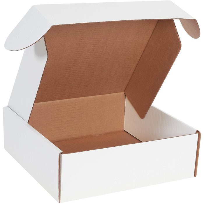 Box USA 12" Deluxe Shipping Boxes 12"L x 12"W x 4"H, 50-Pack - White Box Mailers for Packaging, Storage, Gifts or Bulk Business Orders