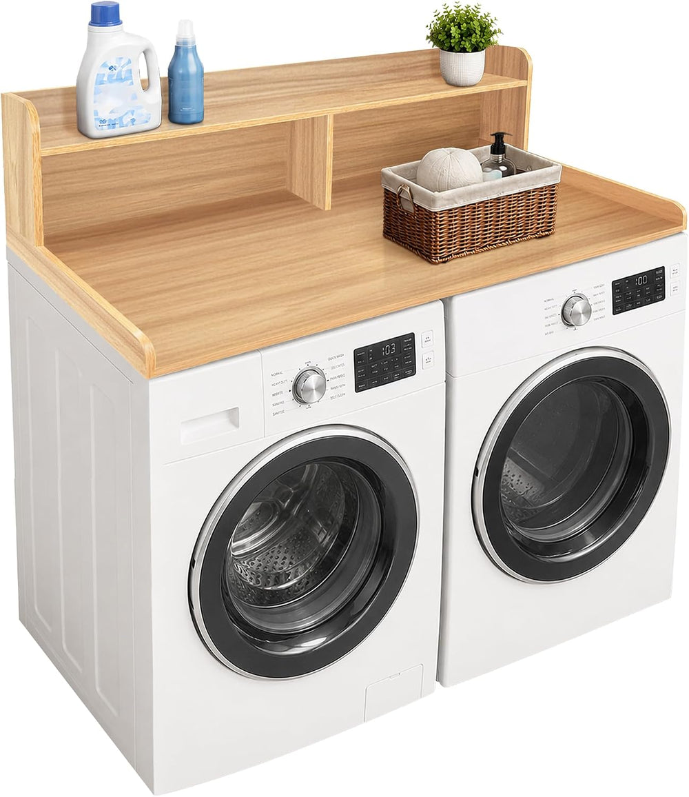 Royxen Laundry Countertop with 2-Tier Shelf Universal Fit, Washer and Dryer C...