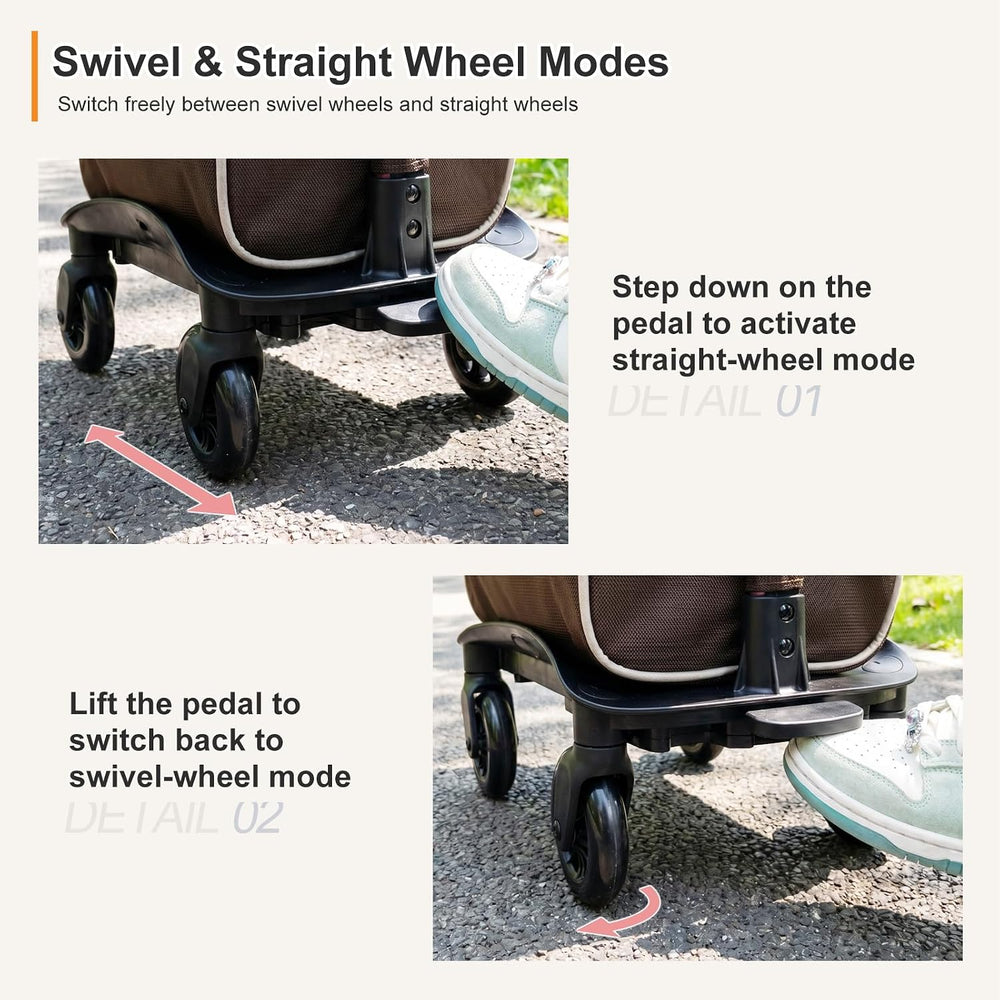 Side-Push Shopping Cart for Seniors, Lightweight 6.6lb Aluminum Grocery Troll...