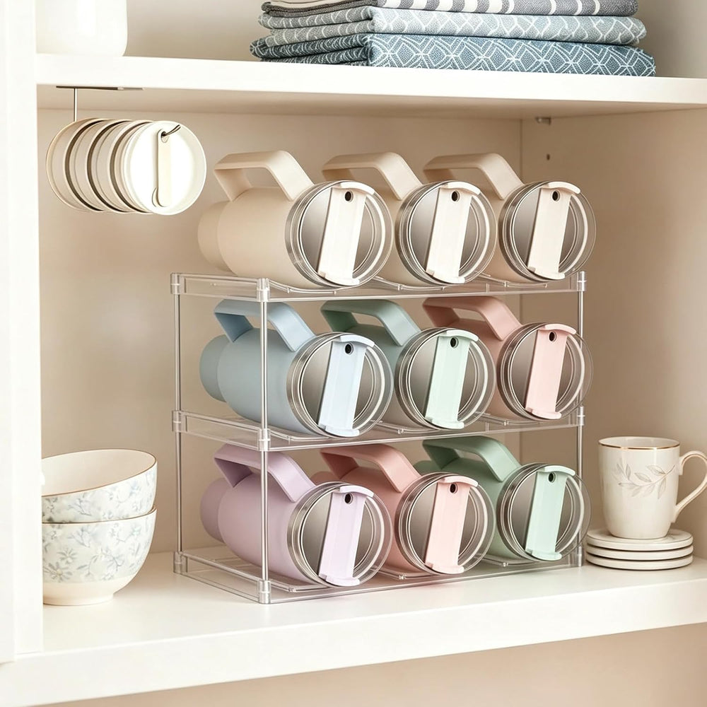 DOITOOL 3-tier Tumbler Organizer Set Water Bottle Organizer