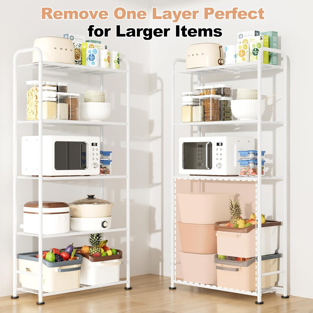 VTRIN Storage Shelves, 5 Tier Garage Shelving with Leveling Feet, Sturdy Meta...