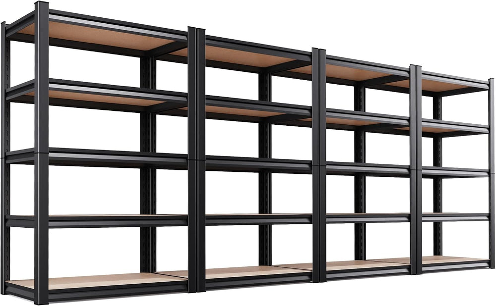 4-Pack Garage Shelving Unit, Heavy Duty Metal Storage Shelves, 71" H x 3...