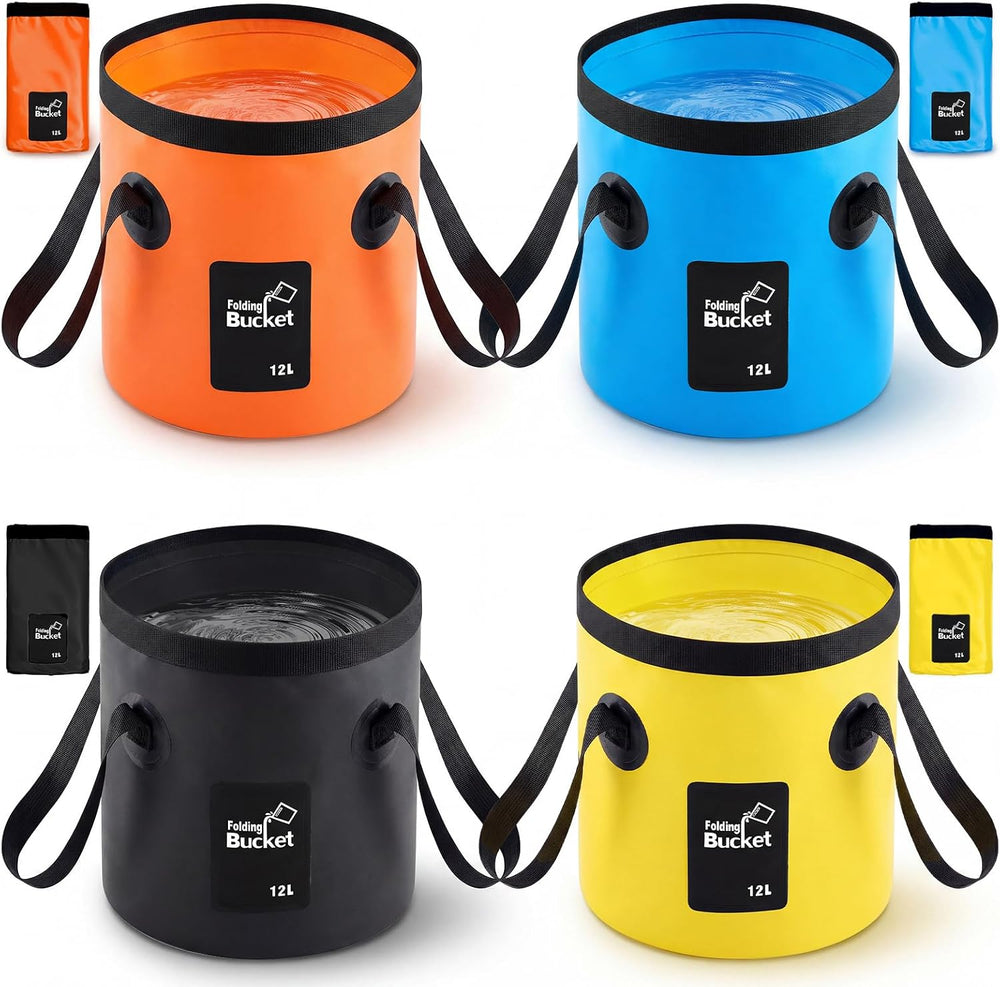 3 Gallon 4 Pack Collapsible Bucket,Multicolor