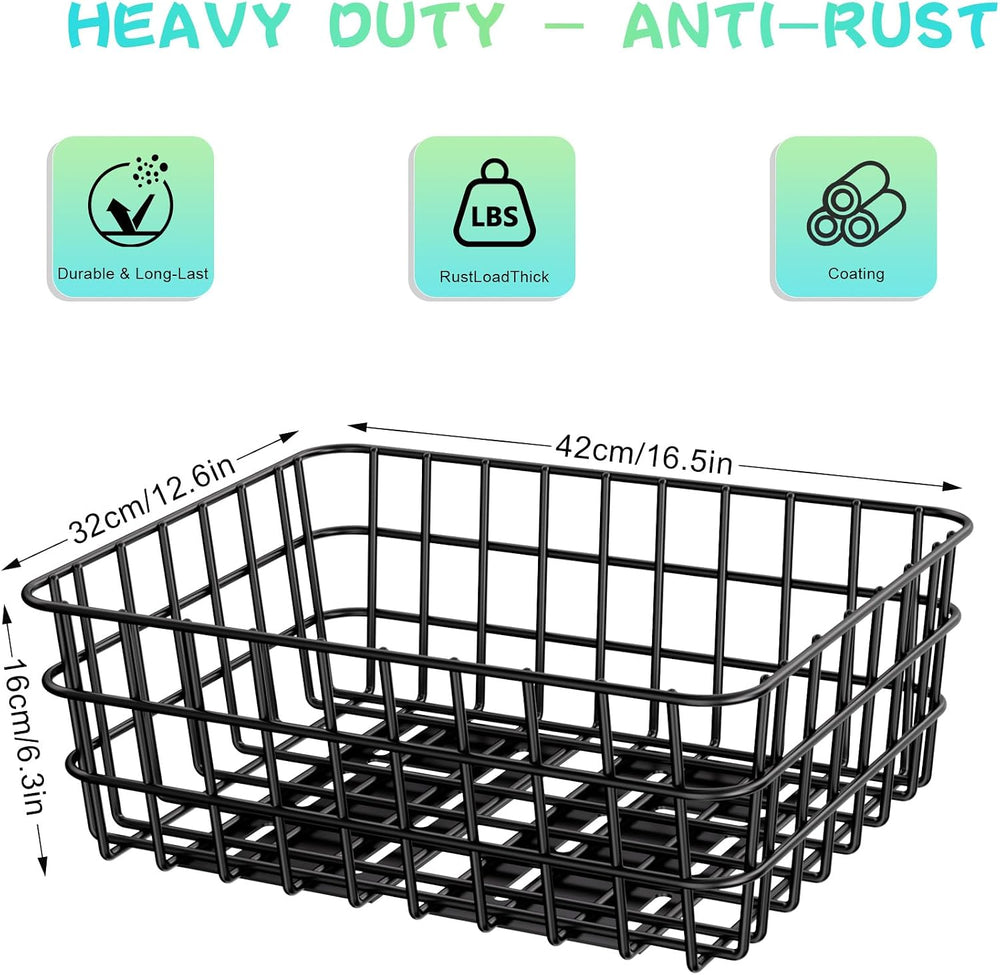 Bike Basket Rear, 16.5 x 12.5 x 6 Inches, Large Capacity Heavy Duty Bicycle B...