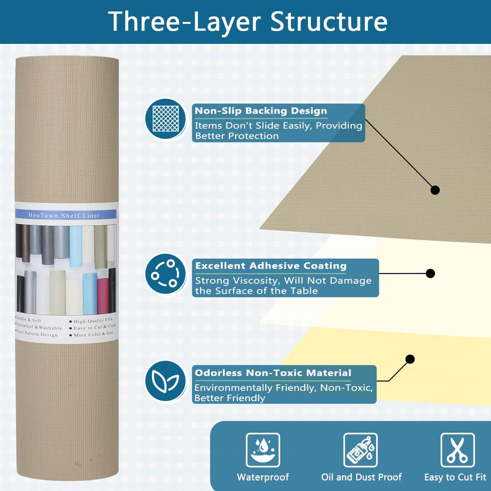 Self Adhesive Shelf Liner, 17.5" x 393.7" Peel and Stick Drawer Lin...