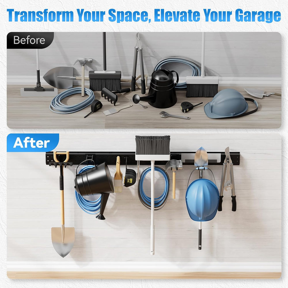 49.5" Garage Tool Organizer Wall-Mounted, Heavy Duty Garage Wall Organiz...