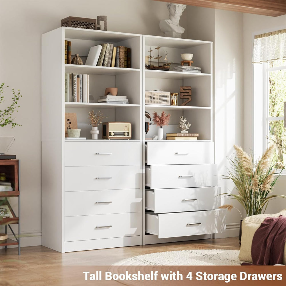 Aheaplus Closet Drawers Organizer System, 21.3" Wood Closet System with ...