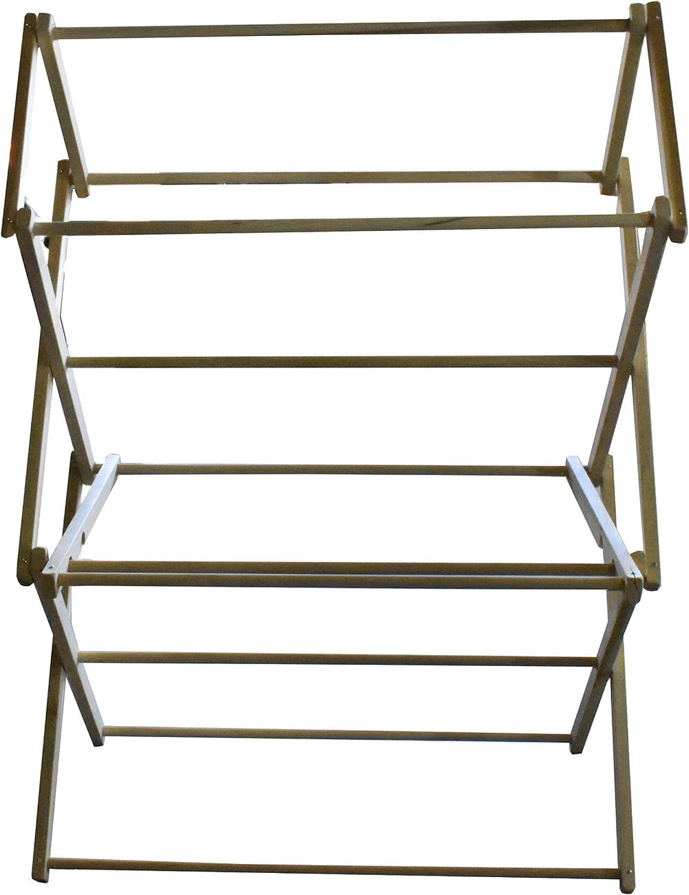 Wooden Amish Made Folding Clothes Drying Rack Handmade for Hanging Laundry (S...