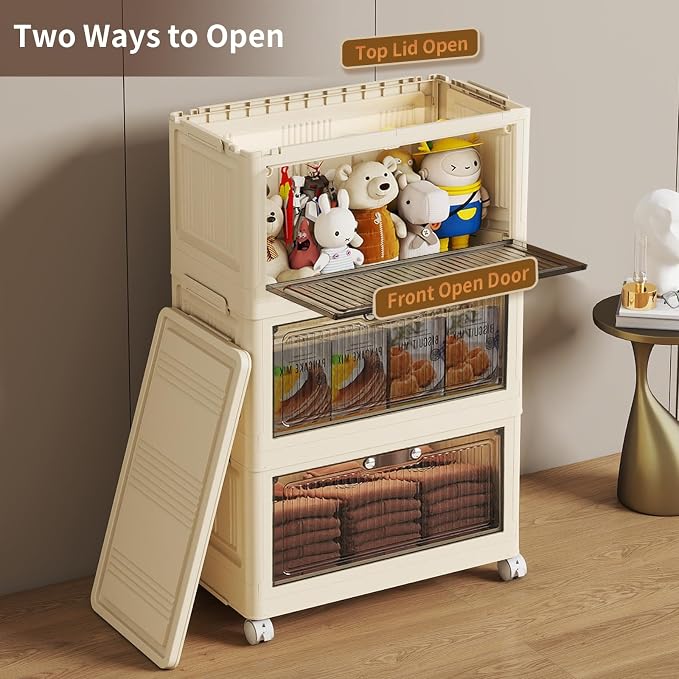 3 Tier - 34QT Storage Bins