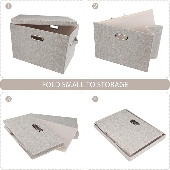 Large Quart Collapsible Stackable Storage Bins