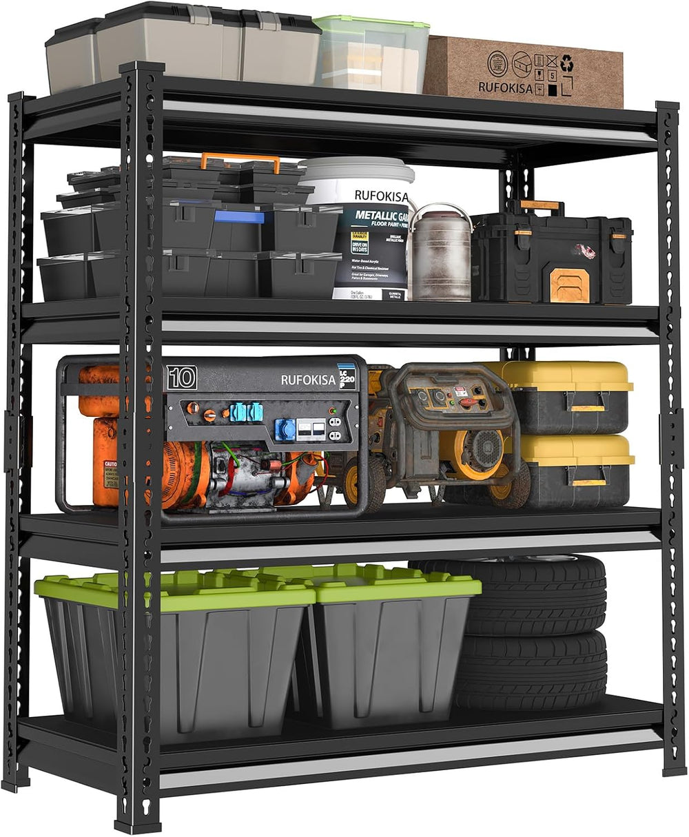 40" W Garage Shelving Heavy Duty,1800LBS Loads Metal Shelving Units and ...