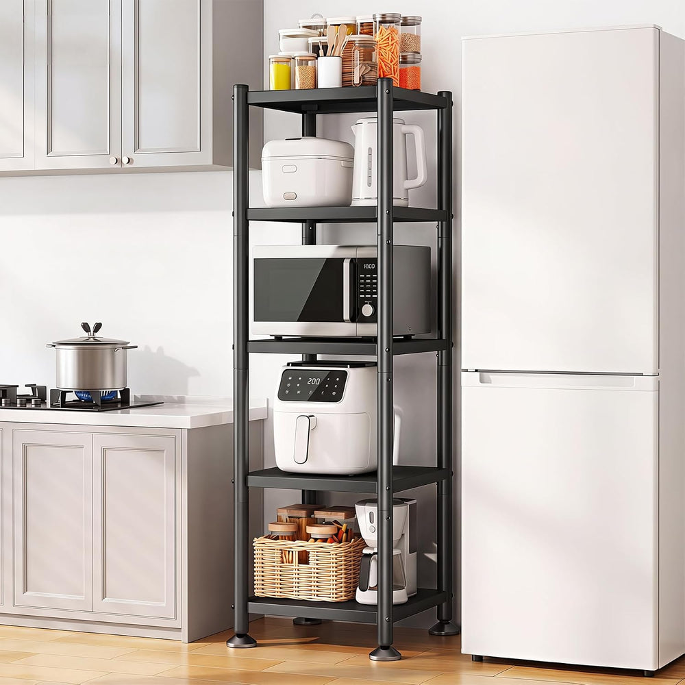 PXRACK 5-Tier Kitchen Storage Shelves, Adjustable Metal Shelves for Storage P...