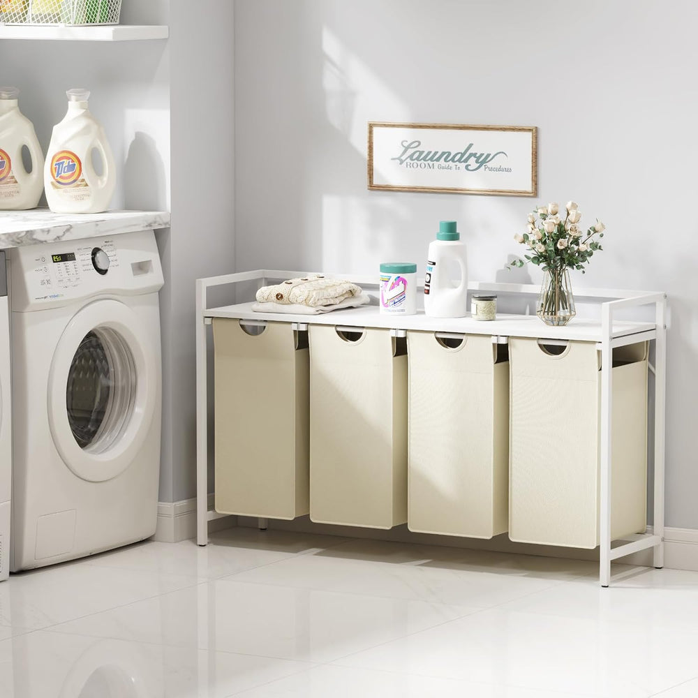 Lifewit Laundry Hamper 4 Section, 168L Pull out Laundry Clothes Basket Organi...