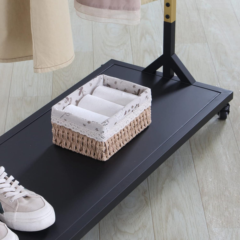 Clothing Racks for Hanging Clothes,Black Gold Design,Heavy Duty Rolling Iron ...