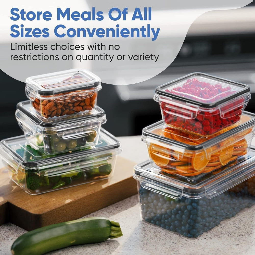 Chefs Path 48 Piece BPA-Free Plastic Food Storage Container Set with 24 Conta...