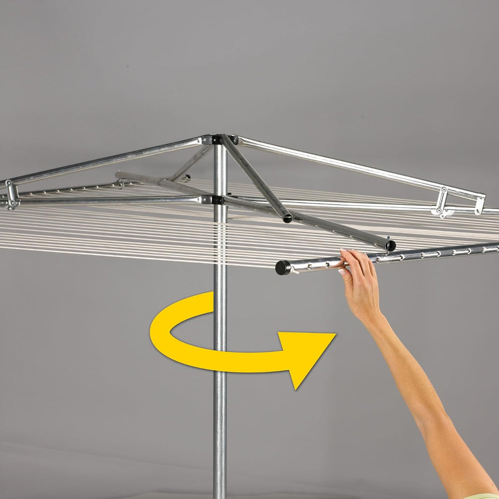 Household Essentials Parallel Clothesline Outdoor Dryer, 30 Lines with 210 Fe...