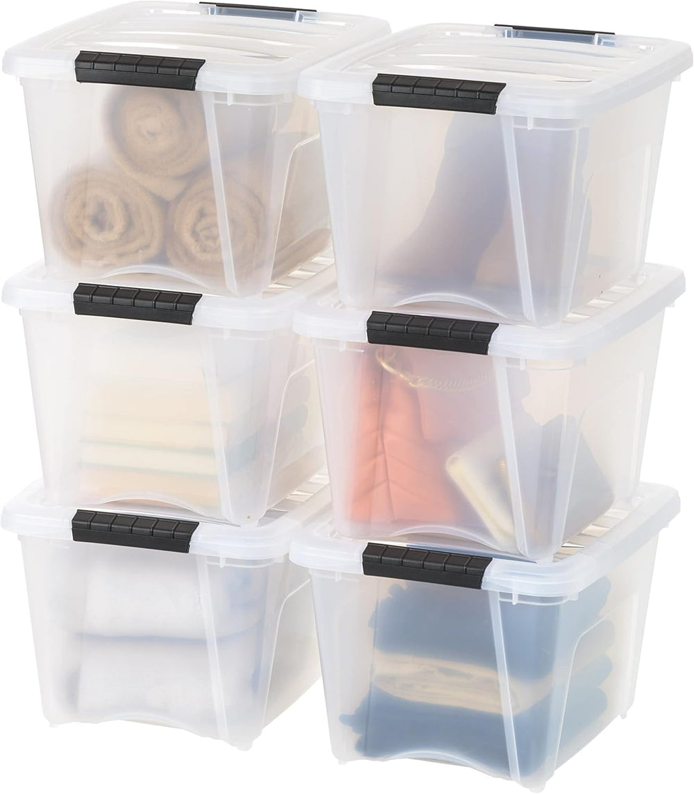 IRIS USA 19 Qt Stackable Plastic Storage Bins