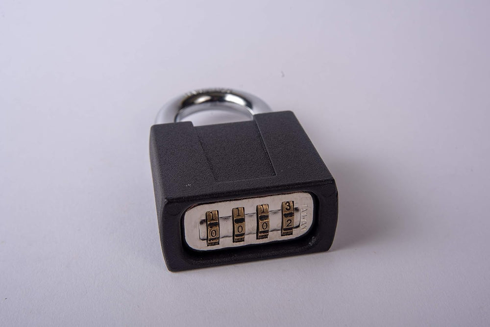 Sesamee K5003/4 4 Dial Bottom Resettable Combination Padlock with 1-Inch Hard...