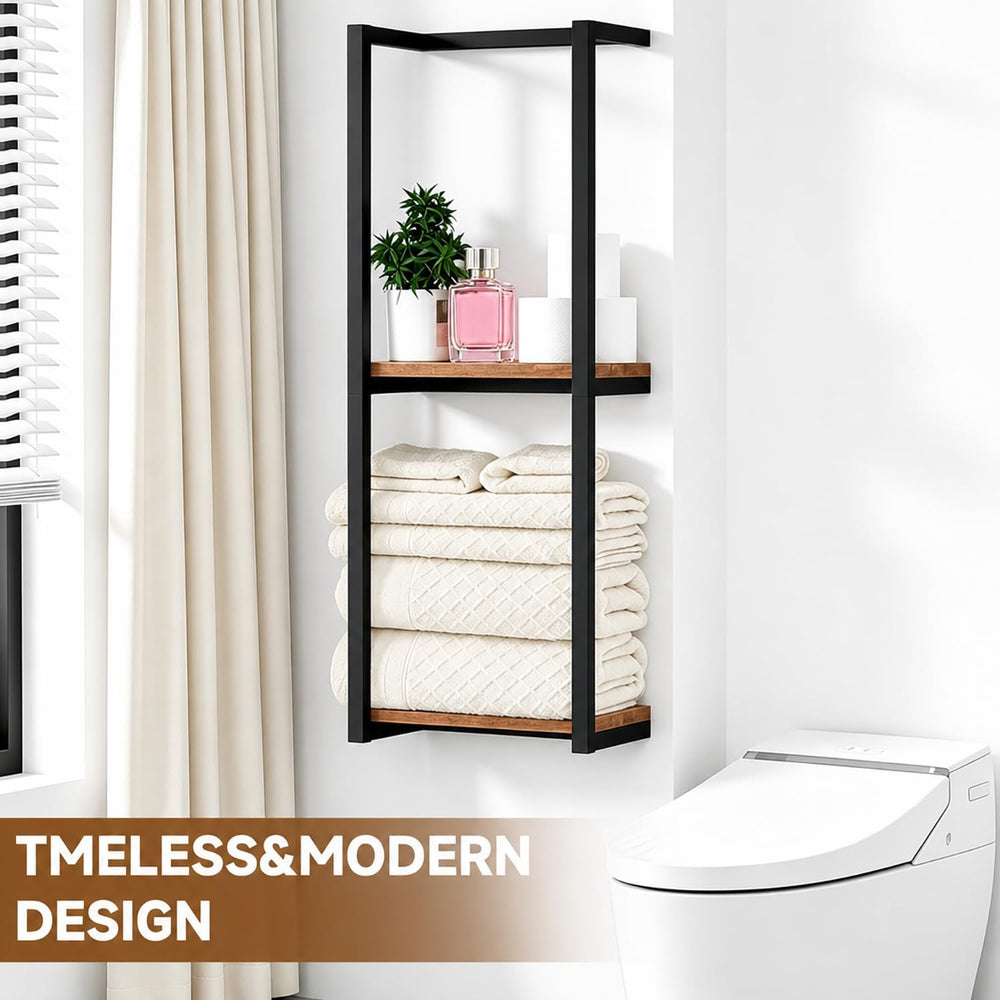 2 Pack Towel Racks for Bathroom, 2 Tier Wall-Mounted Towel Rack, Home Decor S...