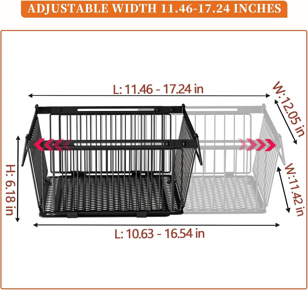 Large Freezer Organizer Bins for 10 to 20 Cu.Ft,Leak-Proof Bottom,4 Pack