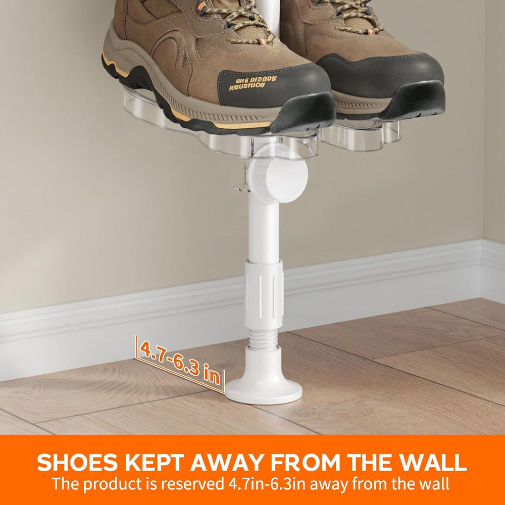 akinbas Shoe Rack Storage 10 Tiers 35-128 Inch Adjustable Shoe Shelf Racks