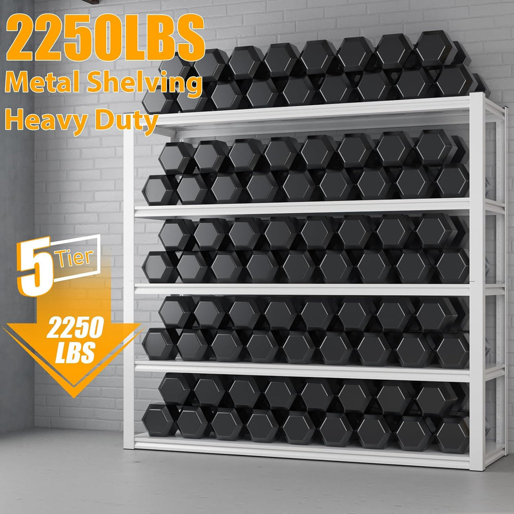 Himimi Garage Shelving 3500 LBS Garage Shelves Heavy Duty 72" H Standing...