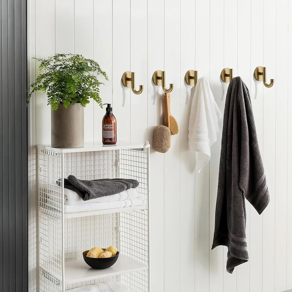 3 Pack 3 Inch Zinc Alloy Champagne Bronze Towel Hooks for Bathroom