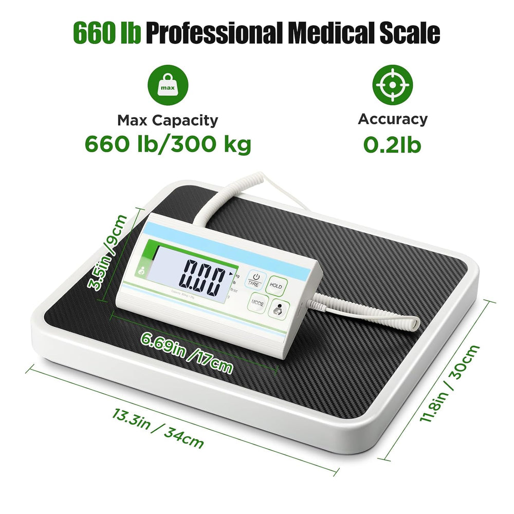 Medical Scale for Body Weight, 660 lb Weight Scale with Easy to Read Digital ...