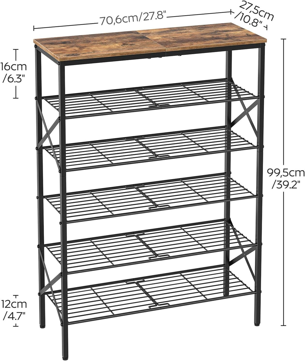 YATINEY 6-Tier Shoe Rack, Shoe Storage Organizer for Closet, Free Standing Sh...