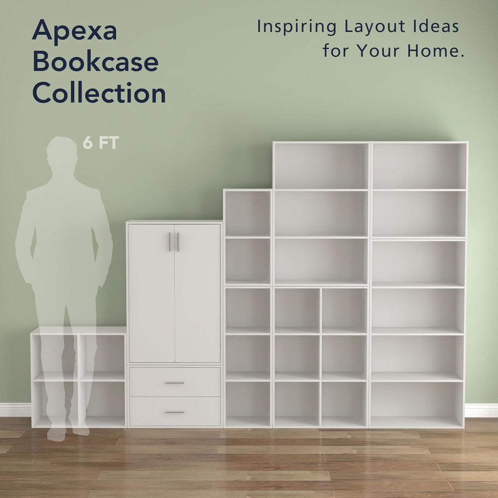 Homes: Inside + Out Apexa 2-Drawer Wooden Stackable Storage Drawers, Small Fo...