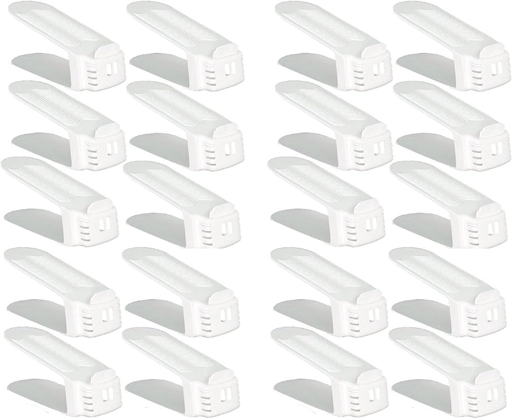 Shoe Slotz Space-Saving Storage Units in Ivory | As Seen on TV | No Assembly ...