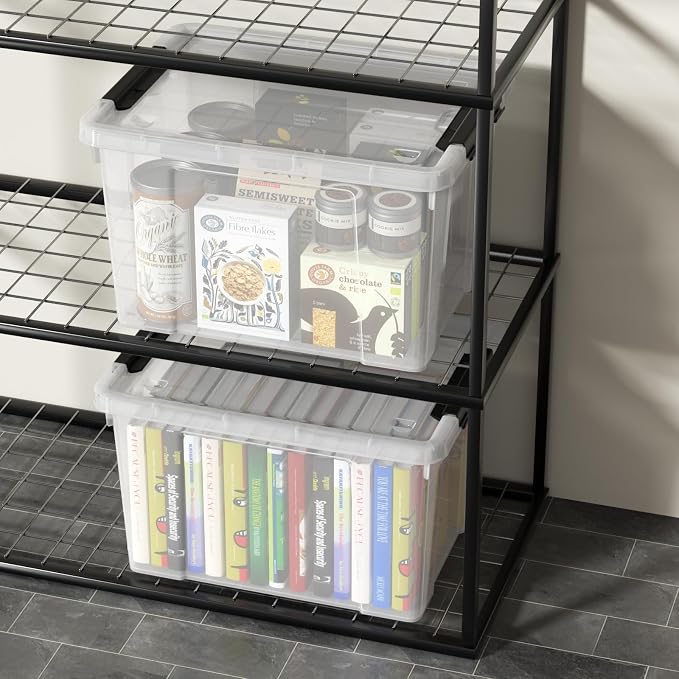 4-Pack Plastic Storage Bins