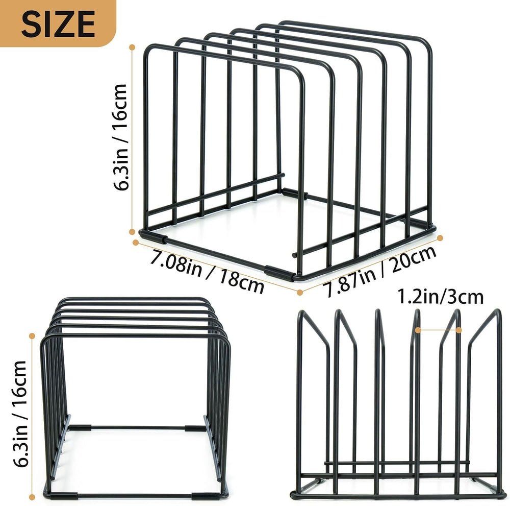 2-Pack 5-Tier Cutting Board Holder, Kitchen Cabinet Organizer Holder, Space-S...