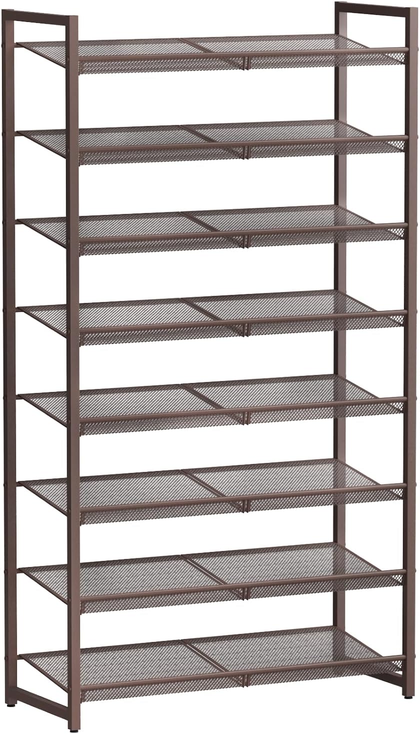8Tier Metal Tall Shoe Rack,Large Shoe Rack for Closet,entryway,Garage, with A...