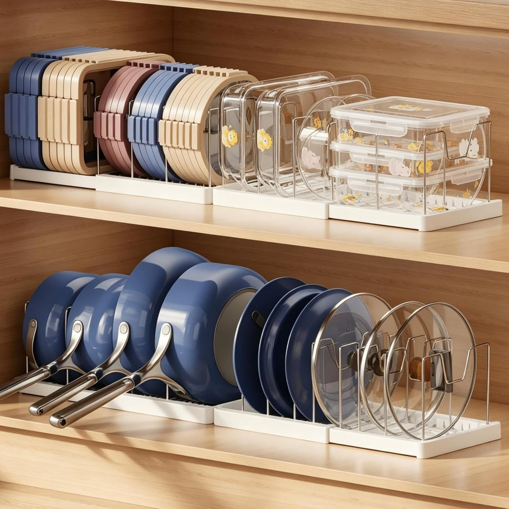 Magheo 2 Pack Expandable Food Storage Container Lid Organizers, 31.3" Po...